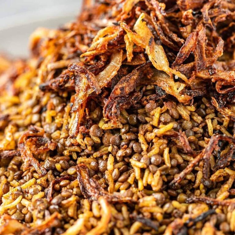 Mejadra with Crispy Onions